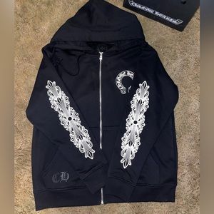 Authentic chrome hearts horse shoe floral hoodie